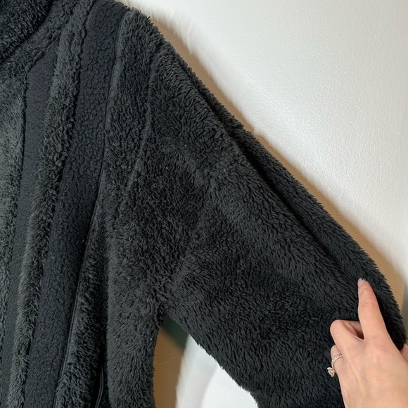 ATHLETA Willow Fleece Sherpa Jacket‎ Black Size XL - Picture 5 of 11